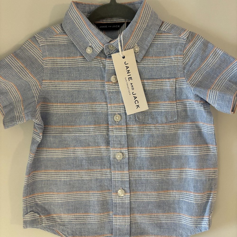 Janie and Jack - brand new baby 6-12m button down